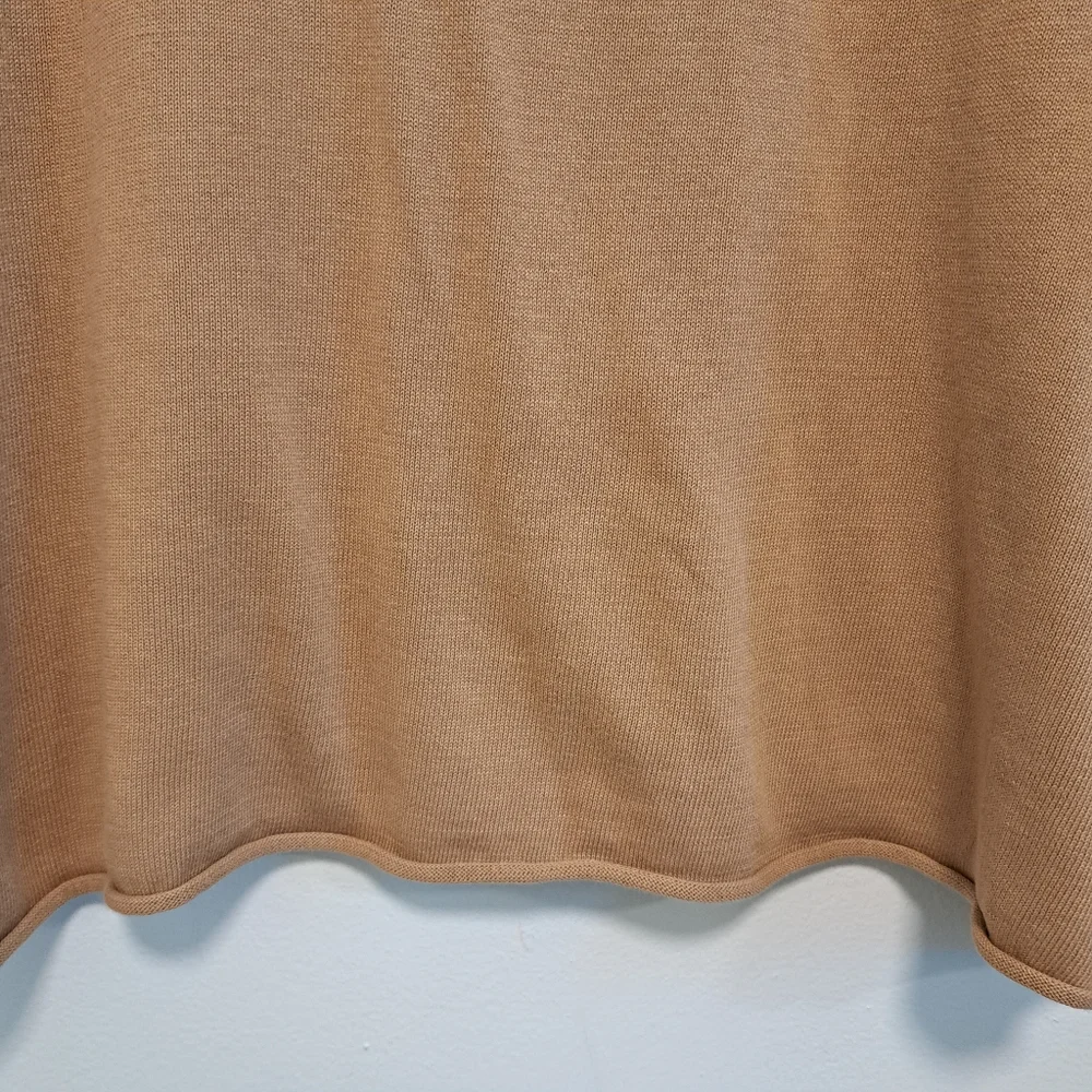 It Is Well LA Boxy Sweater Tan Lightweight Oversized Rolled Neck Size M - Picture 3 of 11